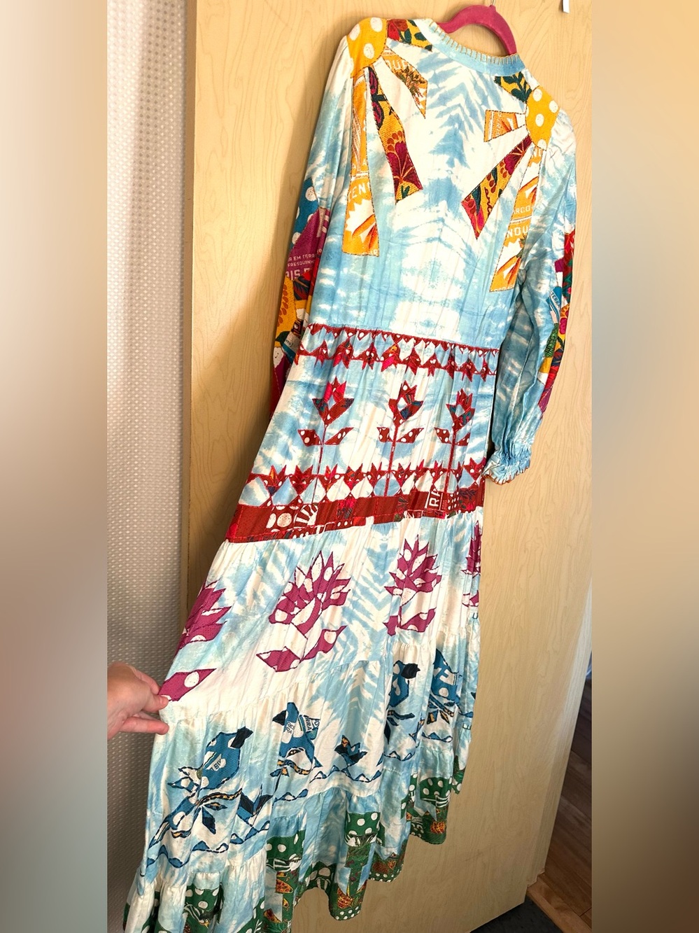 FARM Rio Multi‑Color Floral Tie‑Dye Maxi Dress - Picture 9 of 14